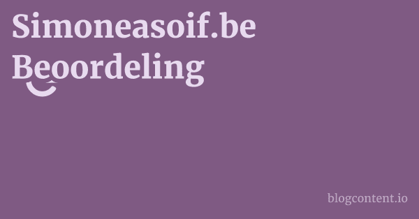 Simoneasoif.be Beoordeling