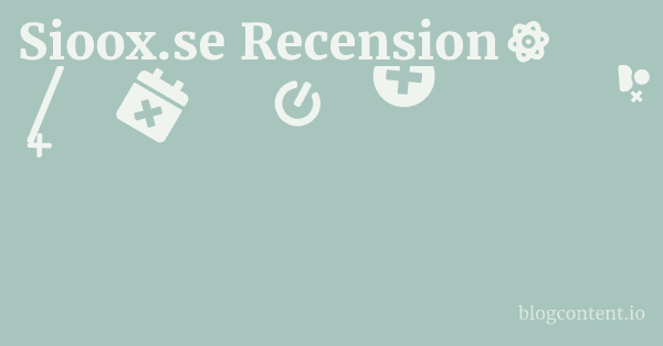 Sioox.se Recension 1 by Partners