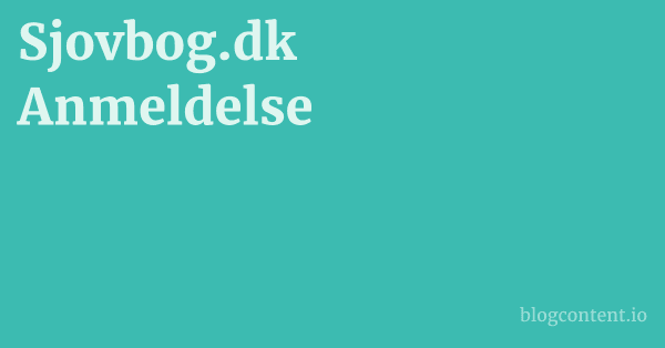 Sjovbog.dk Anmeldelse 1 by Partners