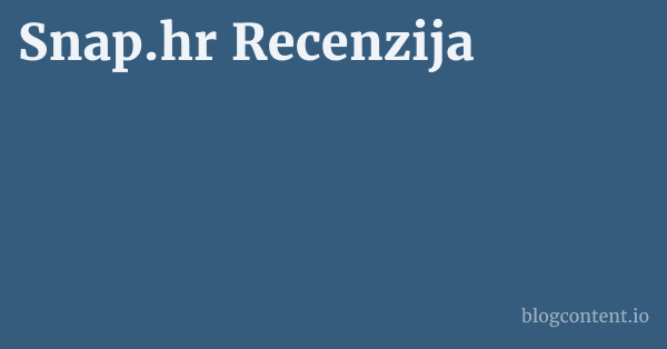 Snap.hr Recenzija 1 by Partners