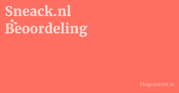 Sneack.nl Beoordeling 1 by Partners