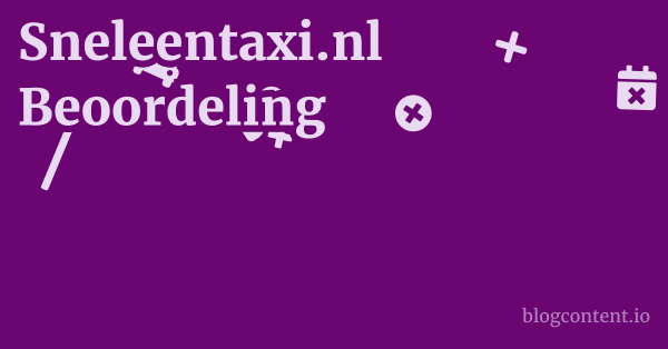 Sneleentaxi.nl Beoordeling 1 by Partners