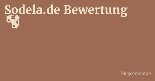 Sodela.de Bewertung 1 by Partners