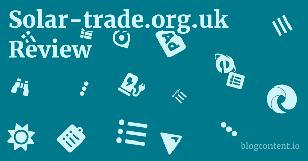 Solar-trade.org.uk Review 1 by Partners
