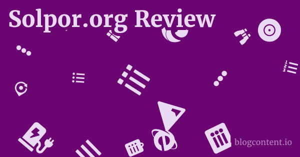 Solpor.org Review 1 by Partners