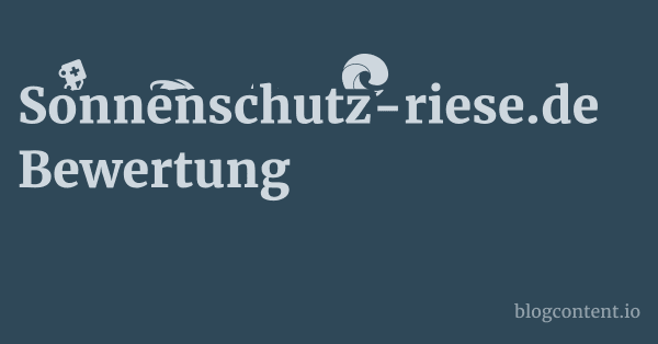 Sonnenschutz-riese.de Bewertung 1 by Partners