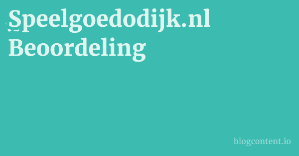 Speelgoedodijk.nl Beoordeling 1 by Partners