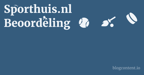 Sporthuis.nl Beoordeling 1 by Partners