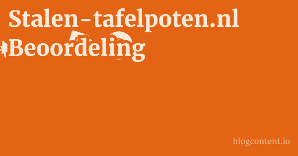 Stalen-tafelpoten.nl Beoordeling 1 by Partners