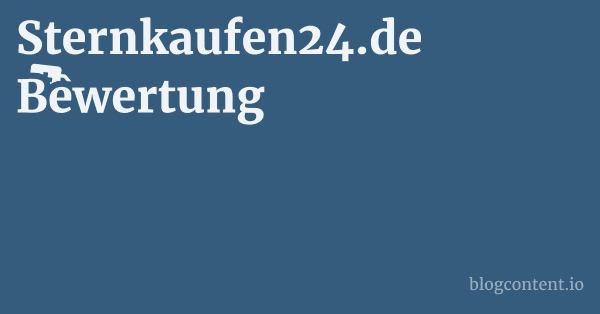 Sternkaufen24.de Bewertung 1 by Partners