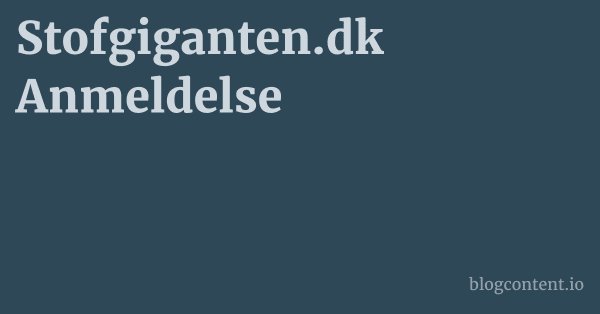 Stofgiganten.dk Anmeldelse