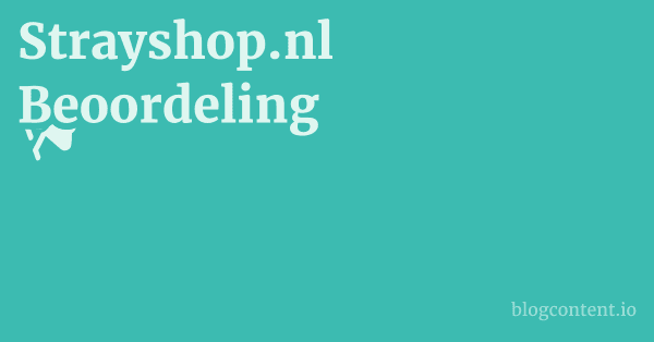 Strayshop.nl Beoordeling 1 by Partners