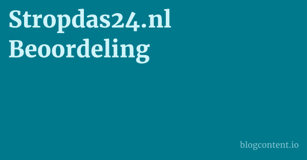 Stropdas24.nl Beoordeling