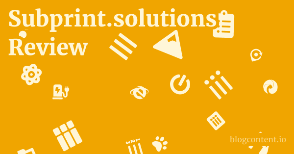 Subprint.solutions Review 1 by Partners