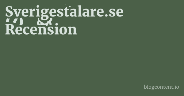Sverigestalare.se Recension 1 by Partners