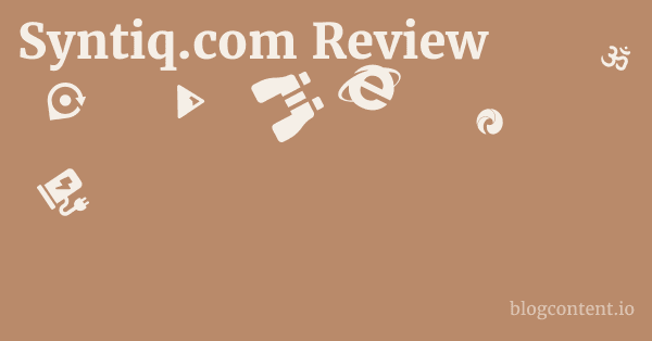 Syntiq.com Review 1 by Partners