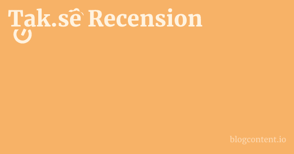 Tak.se Recension 1 by Partners