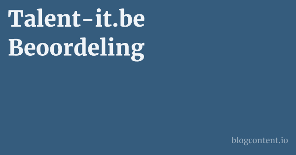 Talent-it.be Beoordeling 1 by Partners