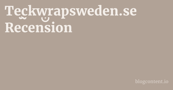Teckwrapsweden.se Recension 1 by Partners