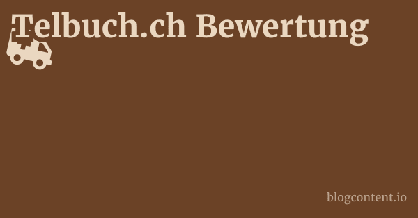 Telbuch.ch Bewertung