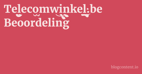 Telecomwinkel.be Beoordeling 1 by Partners