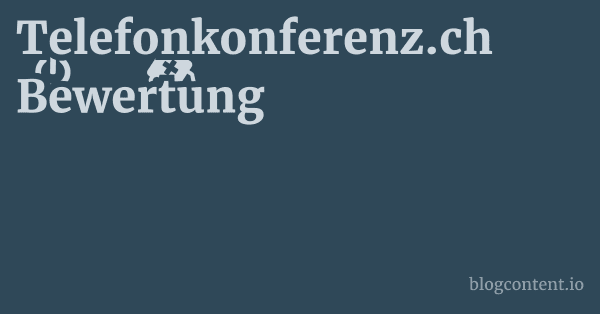Telefonkonferenz.ch Bewertung 1 by Partners