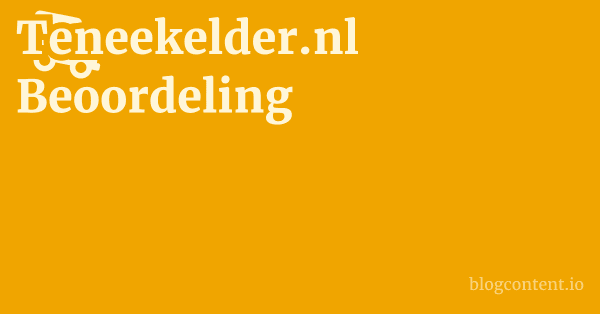 Teneekelder.nl Beoordeling 1 by Partners