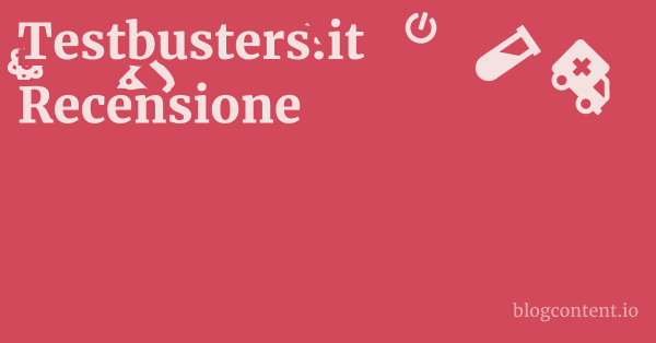 Testbusters.it Recensione 1 by Partners