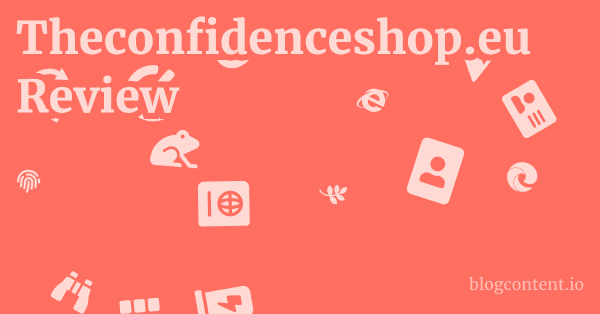 Theconfidenceshop.eu Review 1 by Partners