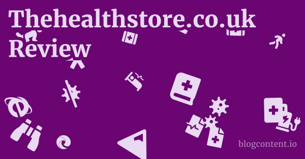 Thehealthstore.co.uk Review 1 by Partners
