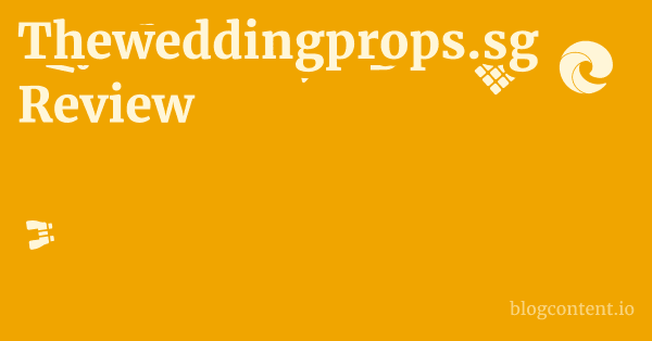 Theweddingprops.sg Review 1 by Partners