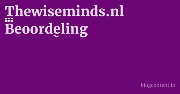 Thewiseminds.nl Beoordeling 1 by Partners