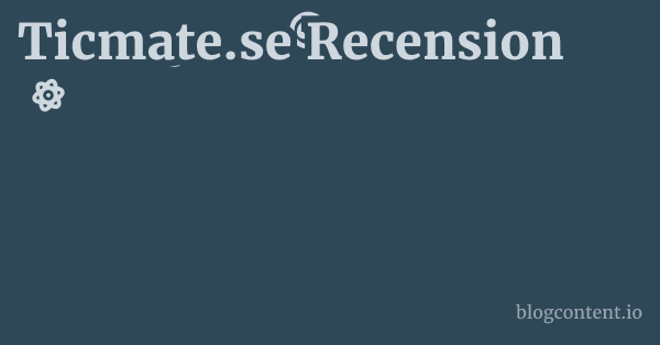 Ticmate.se Recension 1 by Partners