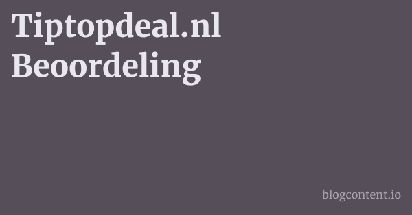 Tiptopdeal.nl Beoordeling 1 by Partners