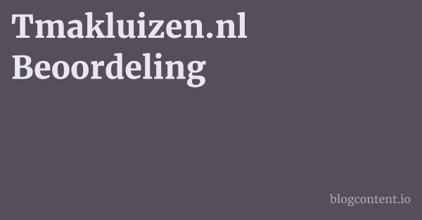 Tmakluizen.nl Beoordeling 1 by Partners