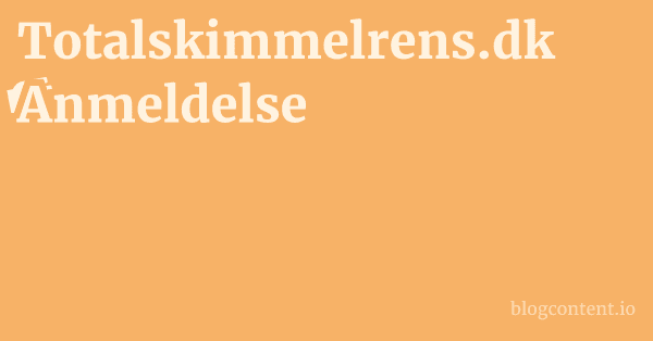 Totalskimmelrens.dk Anmeldelse 1 by Partners