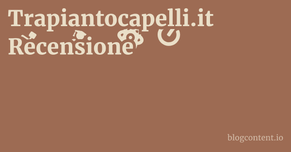 Trapiantocapelli.it Recensione 1 by Partners