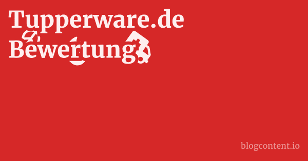 Tupperware.de Bewertung 1 by Partners