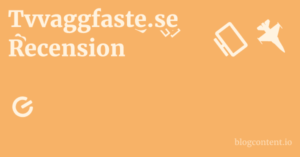 Tvvaggfaste.se Recension 1 by Partners