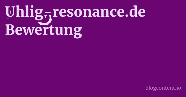Uhlig-resonance.de Bewertung 1 by Partners