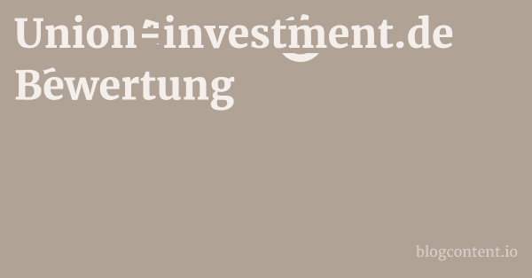 Union-investment.de Bewertung 1 by Partners