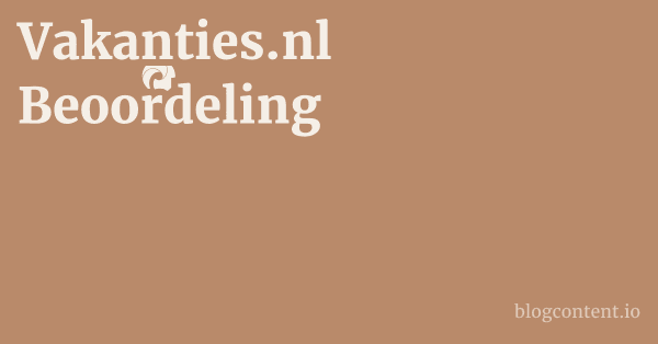 Vakanties.nl Beoordeling 1 by Partners