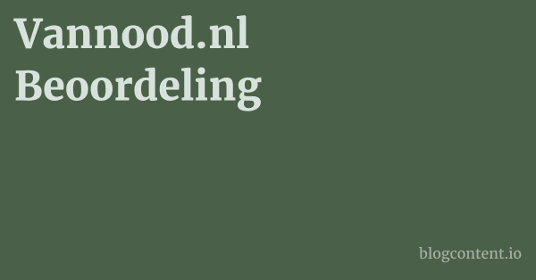 Vannood.nl Beoordeling 1 by Partners