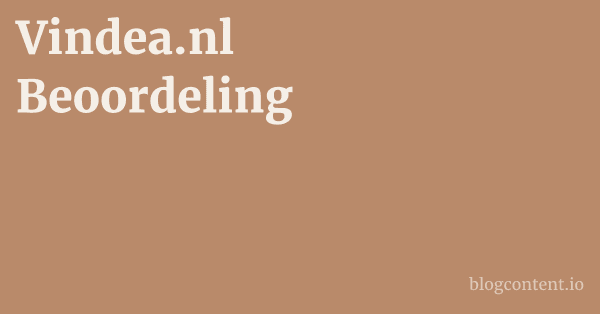 Vindea.nl Beoordeling 1 by Partners