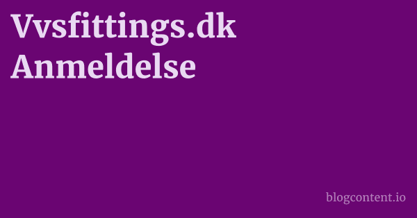 Vvsfittings.dk Anmeldelse 1 by Partners