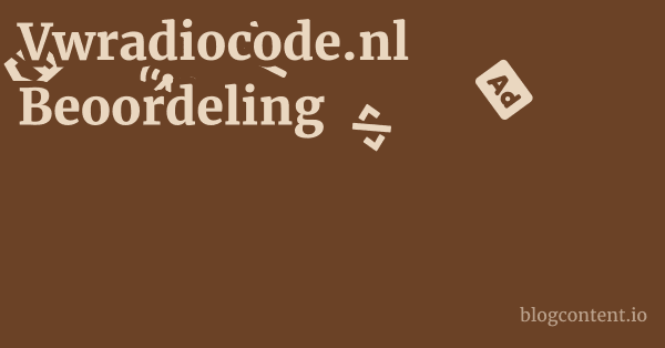 Vwradiocode.nl Beoordeling 1 by Partners