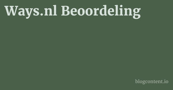 Ways.nl Beoordeling 1 by Partners
