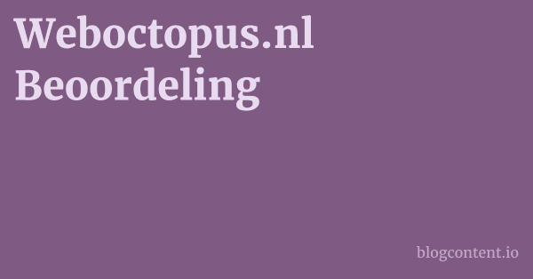 Weboctopus.nl Beoordeling