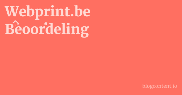 Webprint.be Beoordeling 1 by Partners