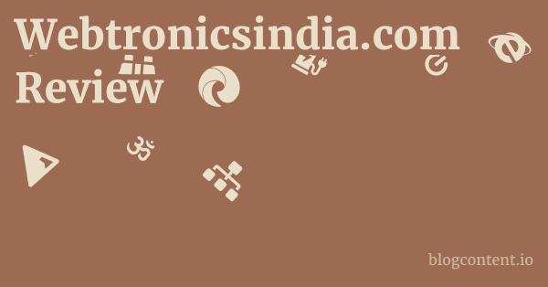 Webtronicsindia.com Review 1 by Partners